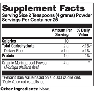 Moringa Leaf Powder, Organic - Unflavored