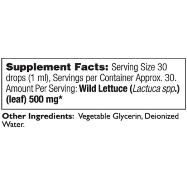 Wild Lettuce Extract, Alcohol Free - Unflavored
